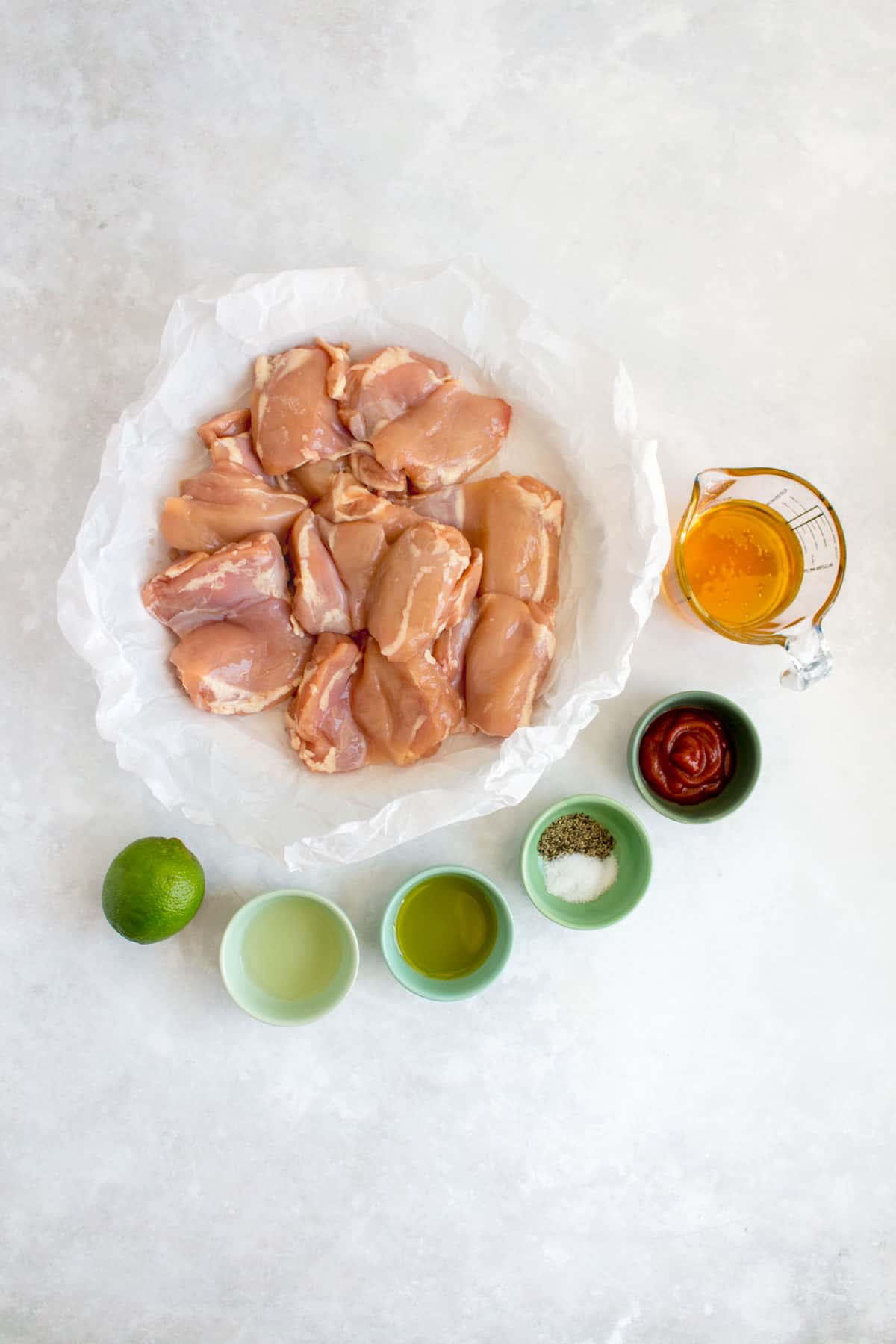 Honey-Sriracha Crispy Chicken Thighs with Lime Cilantro Rice