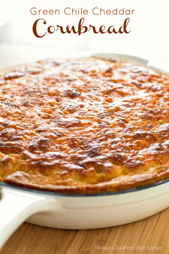 Green Chile Cornbread with Smoked Cheddar
