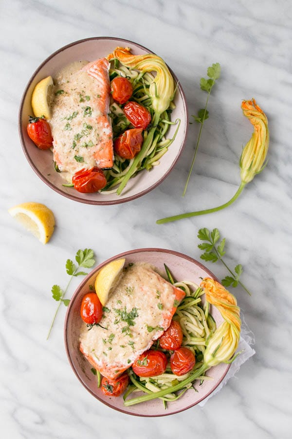 Skin-Soothing Salmon & Roasted Zucchini Bowl