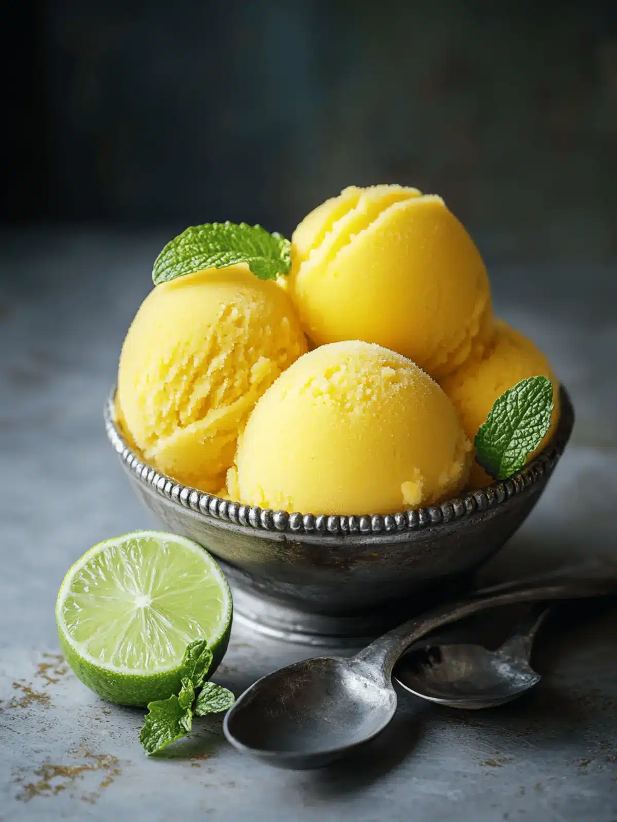 Mirthful Mango-Lime Sorbet