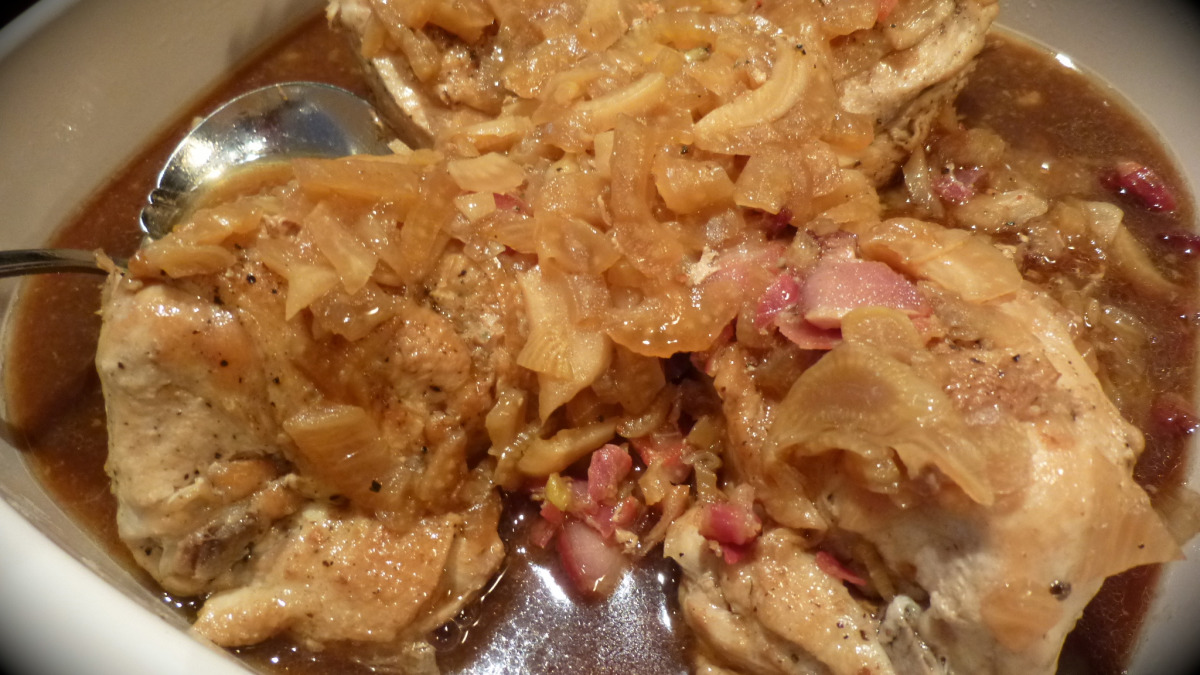 Brussels-Style Beer-Braised Chicken with Mushrooms