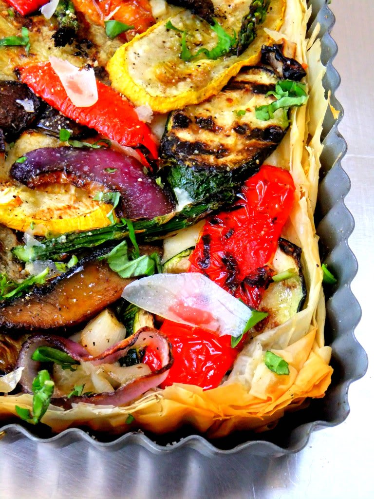 Sablon Herb Tart with Garden Vegetables