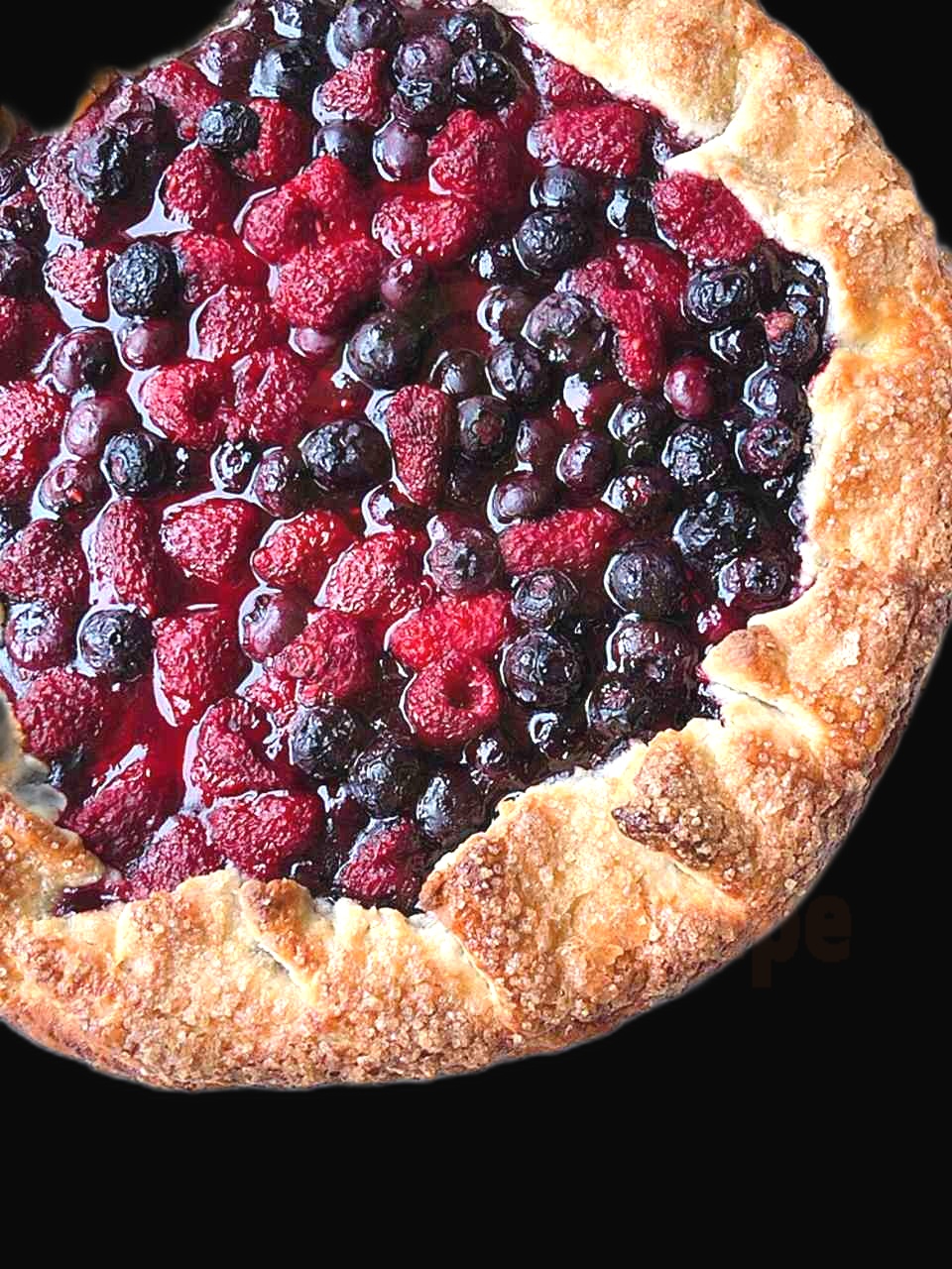 Frozen Berry Galette with Cream Cheese Swirl