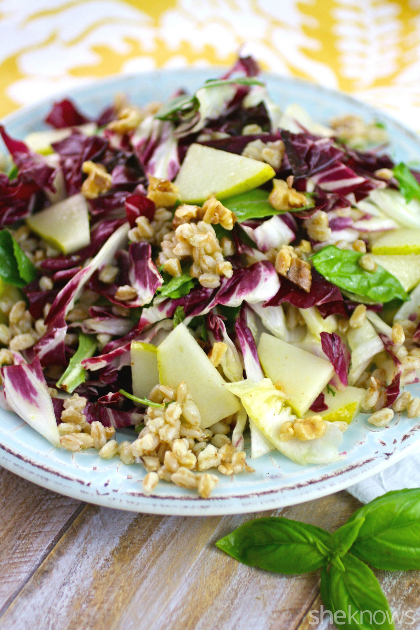 Crisp Radicchio & Pear Salad with Honey-Dijon Vinaigrette