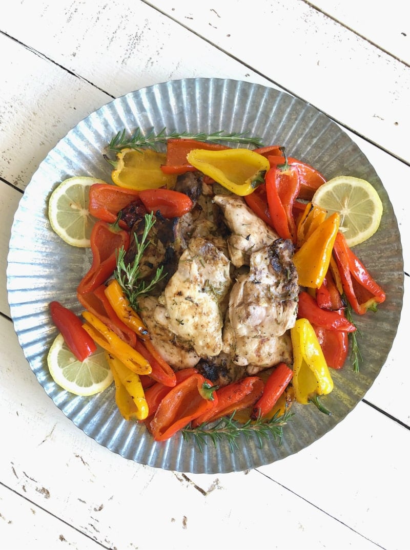 Lemon-Herb Grilled Chicken Thighs with Rosemary