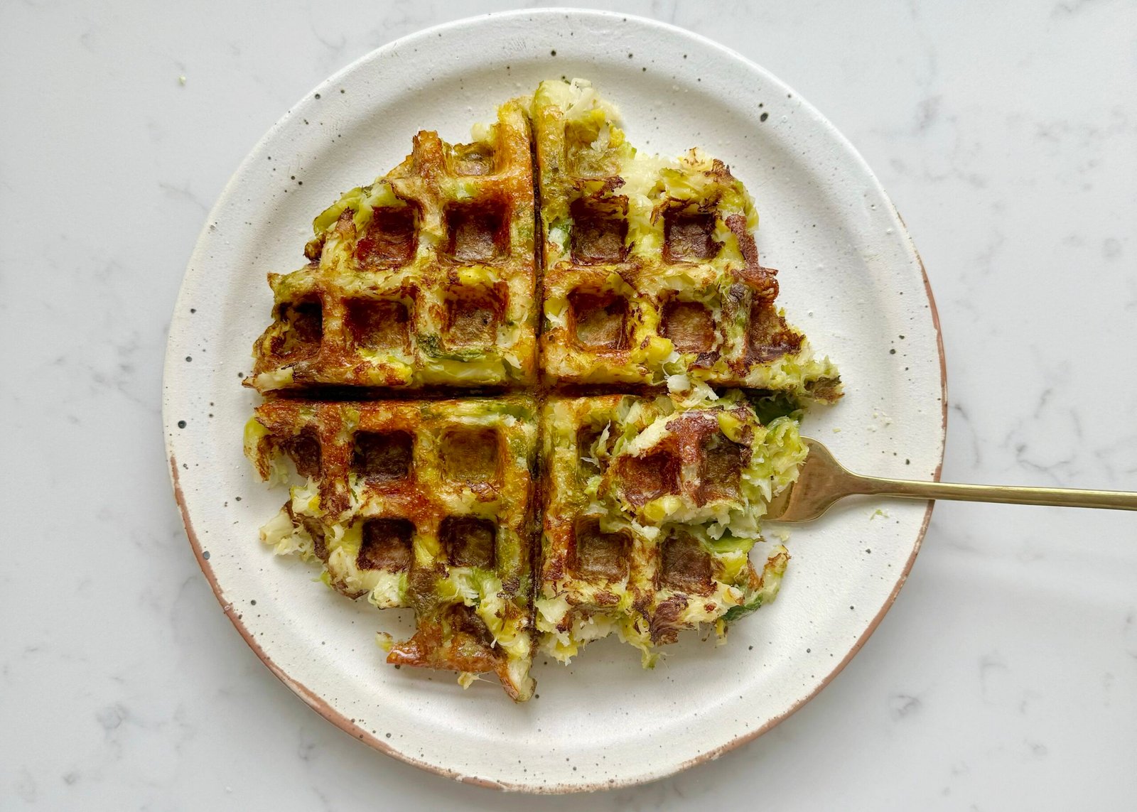 Roy d'Espagne Waffle with Brussels Sprout Puree