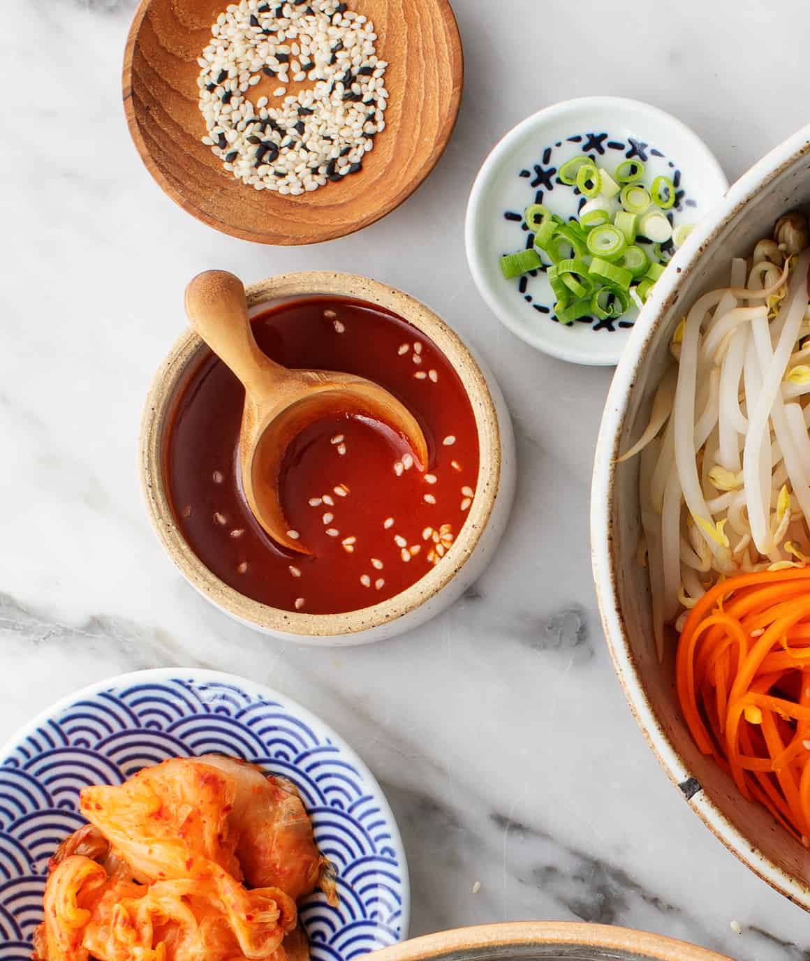 Vegetarian Kimchi Tofu Skewers with Gochujang Dipping Sauce