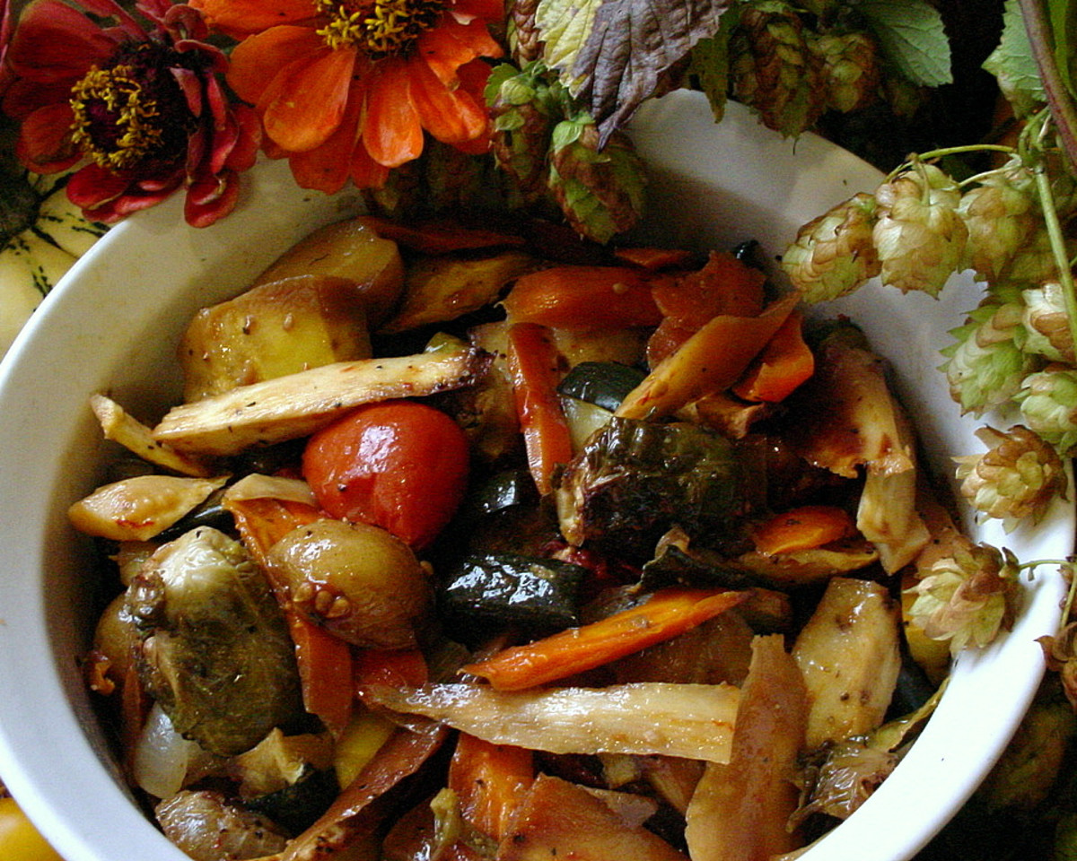Gin-Infused Roasted Vegetables