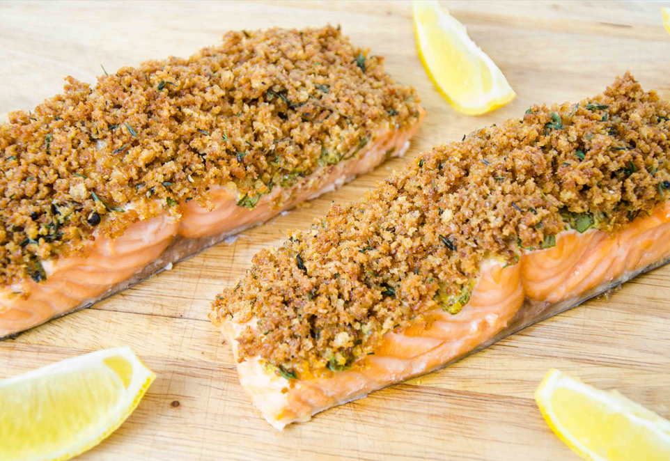 Low-Heat Herb-Crusted Salmon Fillets