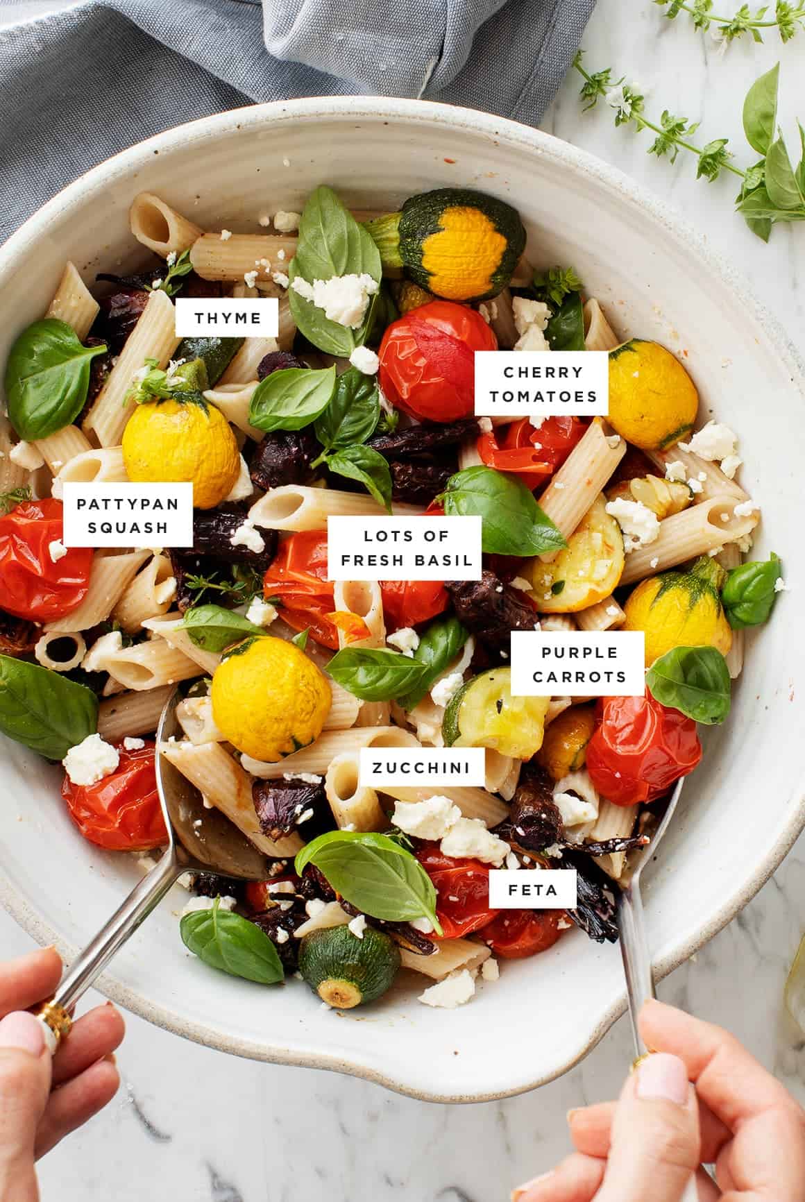 Lemon-Roasted Vegetable Pasta with Herbs