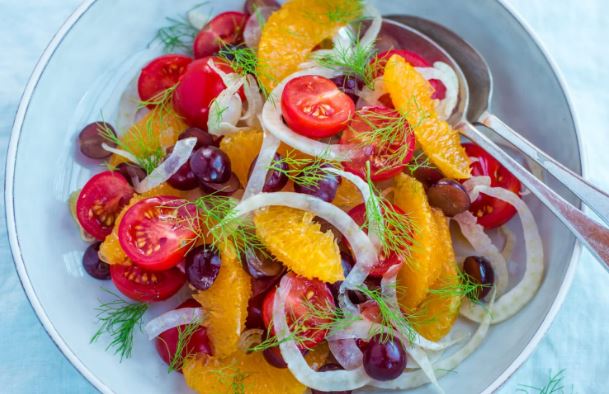 Aperol-Orange Tomato Salad