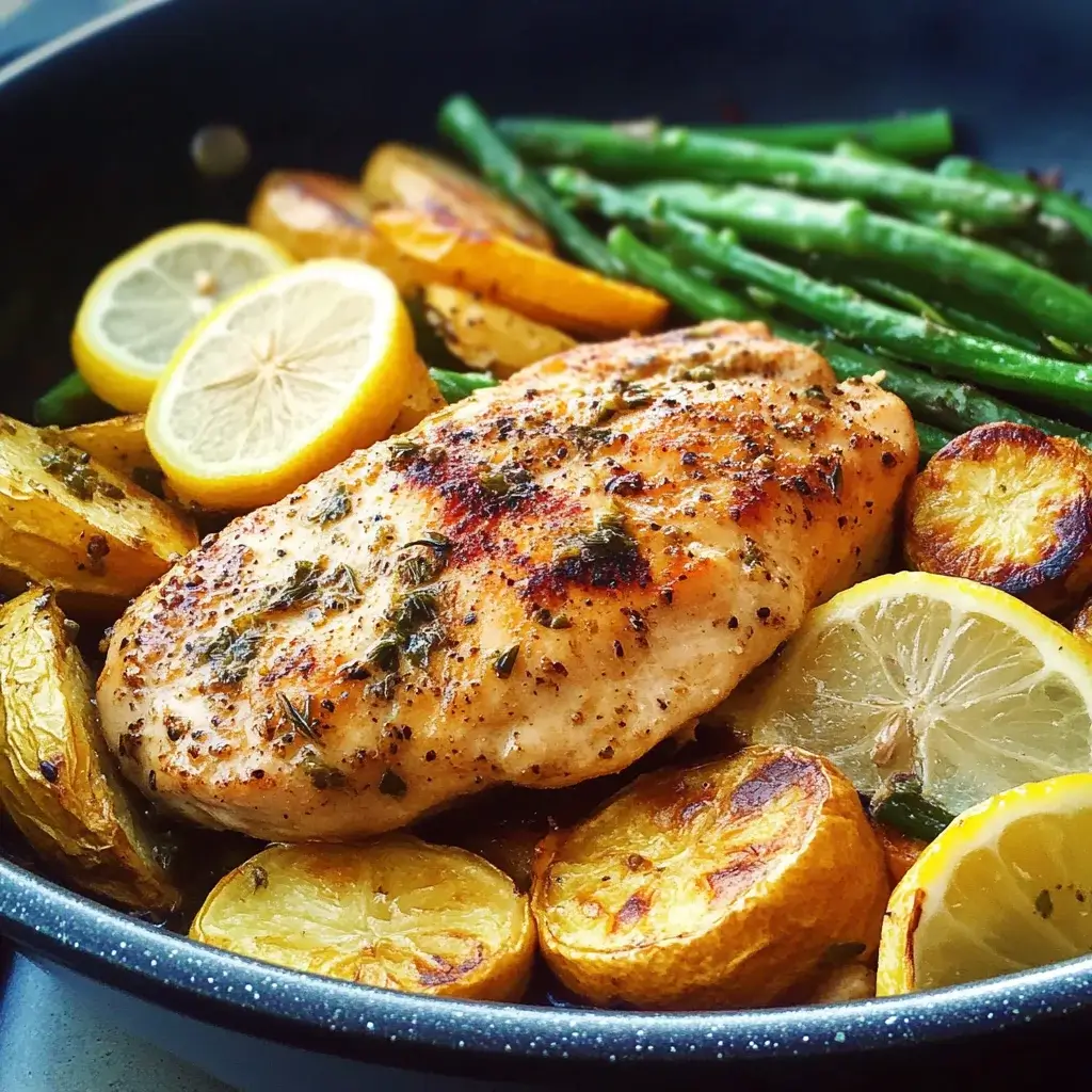 One-Pan Garlic Herb Chicken & Veggies with Lemon