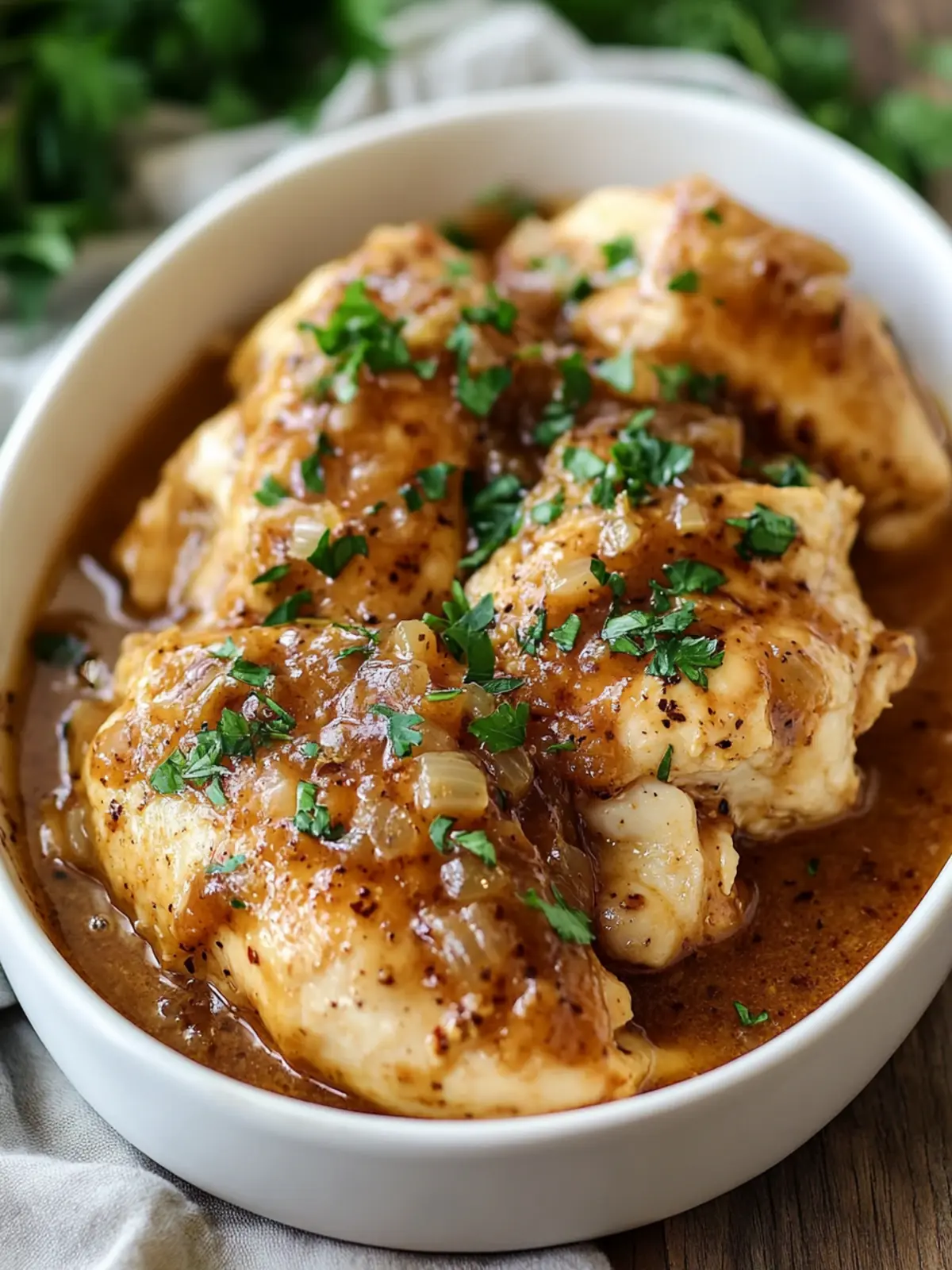 Honey-Mustard Chicken with Apple Compote