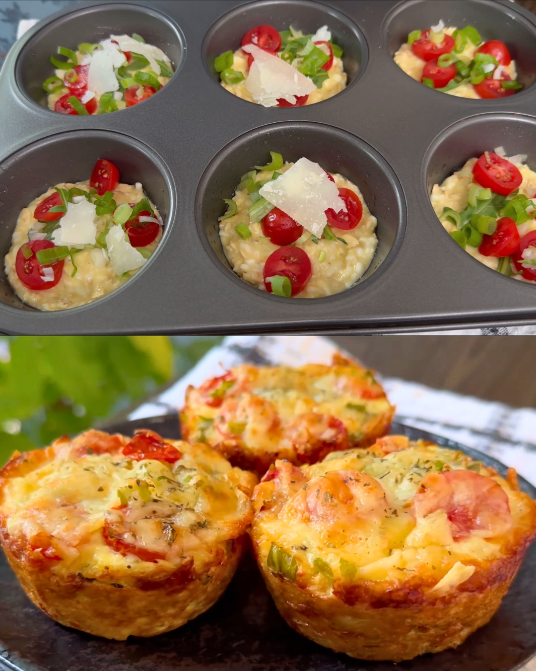 Mini Cheesy Beef & Veggie Muffins