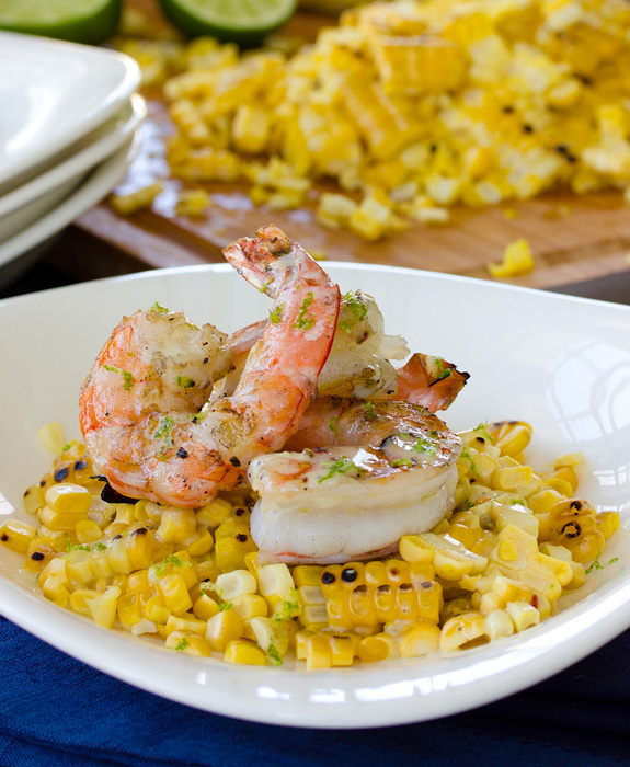 Grilled Shrimp & Sweet Corn Salad with Lime Vinaigrette
