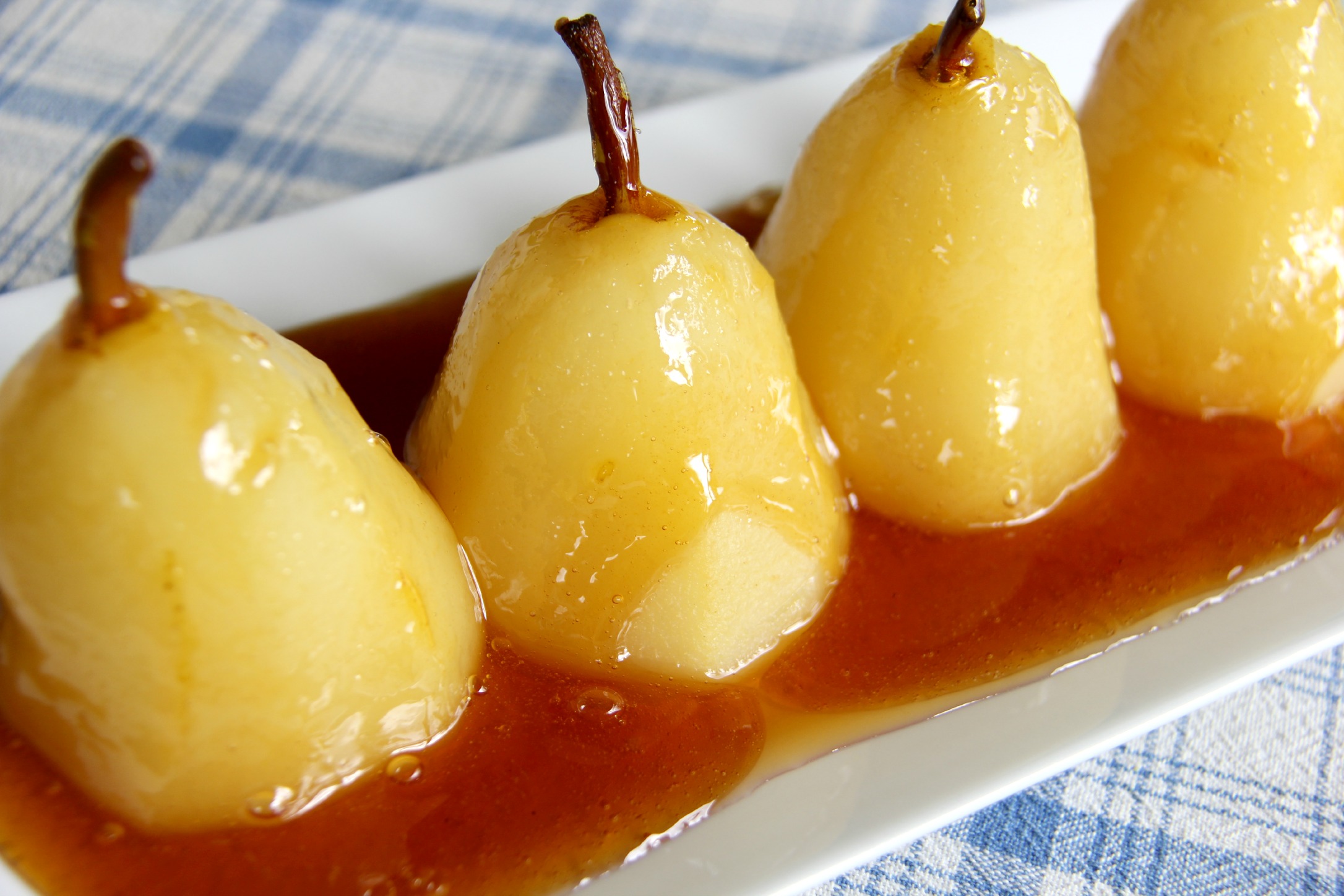 Ixelles Wine-Poached Pears with Organic Pear Syrup