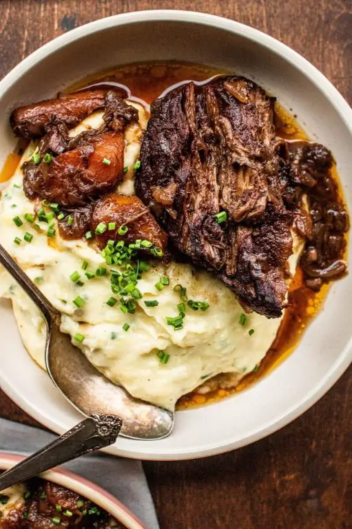 Brussels Beer-Braised Beef with Creamy Mashed Potatoes