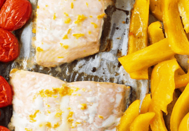 Giggle-Glazed Salmon with Rainbow Veggies