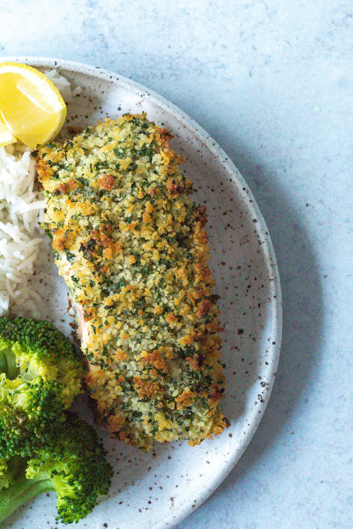 Crispy Herb-Crusted Salmon with Avocado Crema
