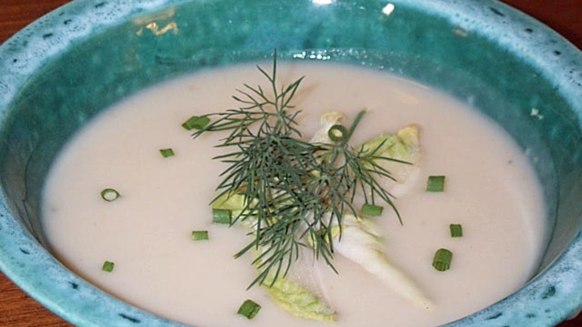 Endive and Potato Soup with Fresh Thyme