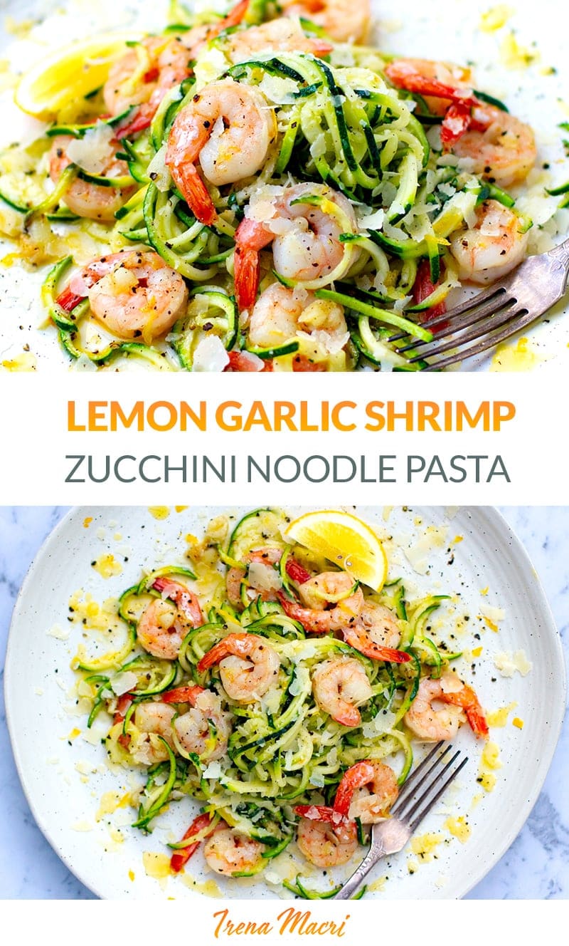 Grilled Lemon-Garlic Shrimp with Zucchini Medley