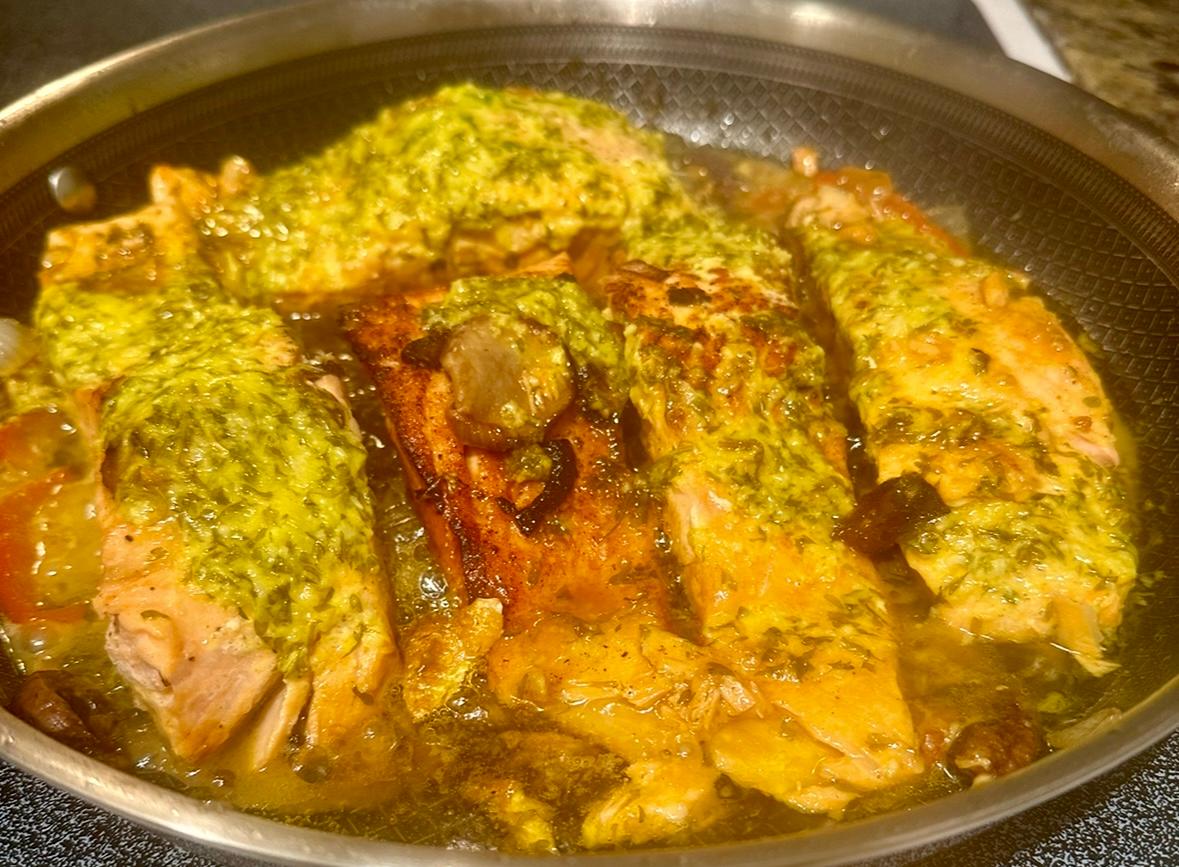 Turmeric-Ginger Salmon with Collard Greens