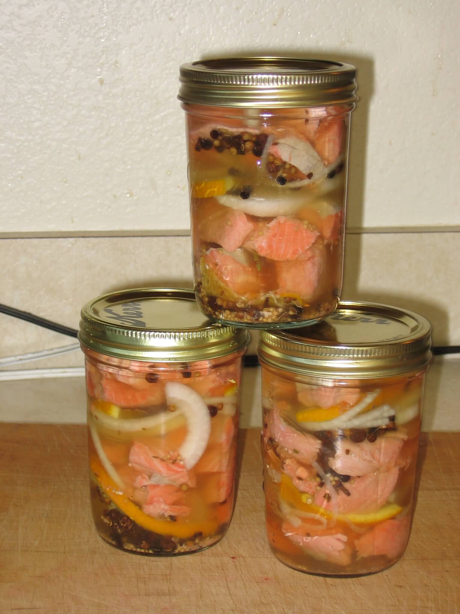 Sake-Lees Marinated Salmon with Pickled Vegetables