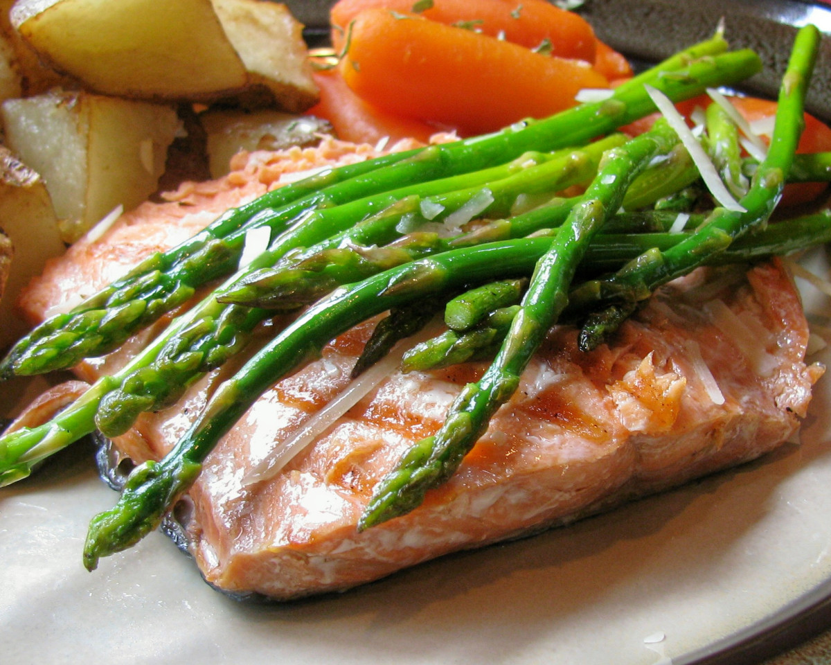 Smoky Fire-Crusted Salmon with Charred Asparagus