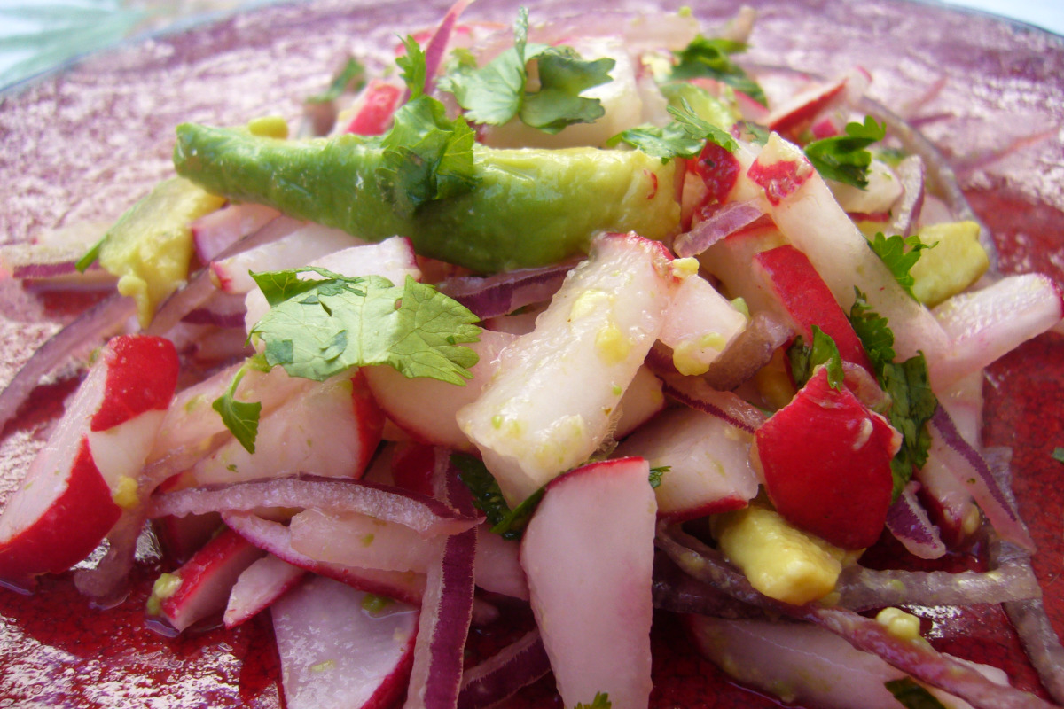 Avocado & Radish Salad with Lemon-Herb Dressing