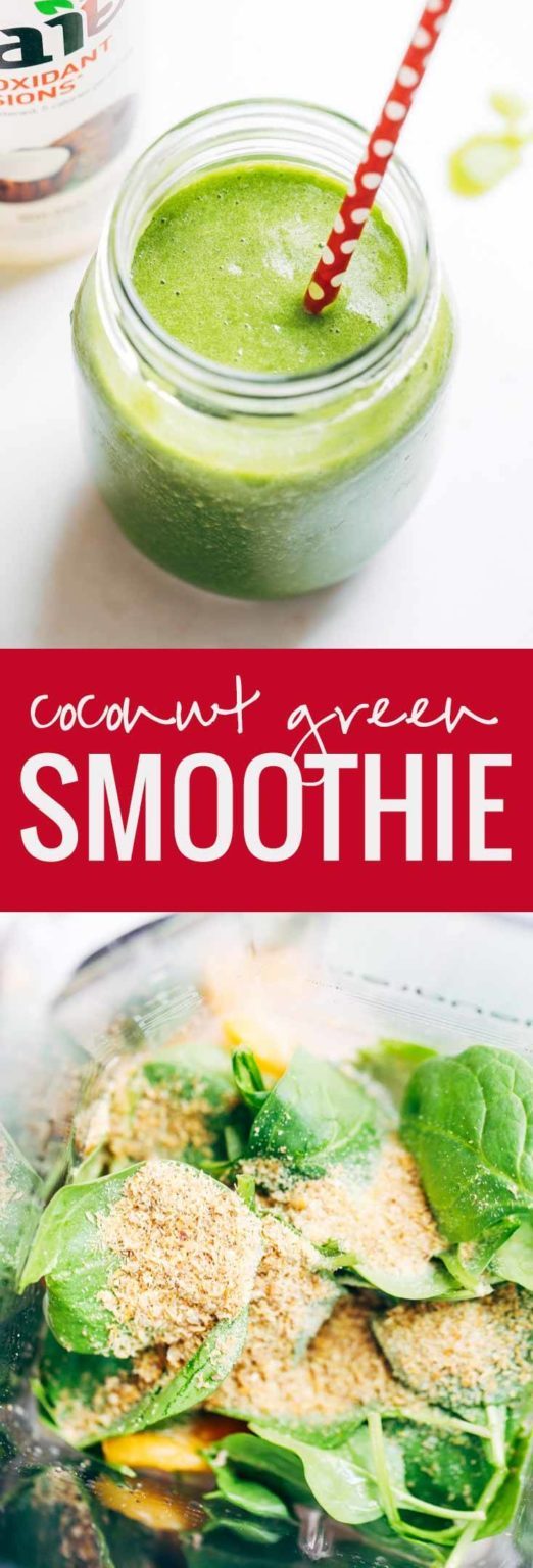 Green Coconut Smoothie with Cacao Nibs
