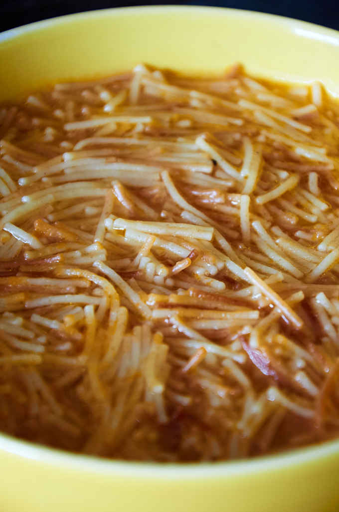 Authentic Sopa de Fideo with Tomato and Cilantro