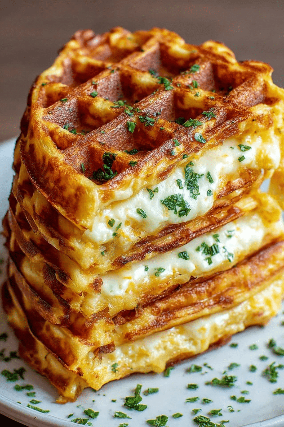 Cheesy Chaffle with Everything Seasoning