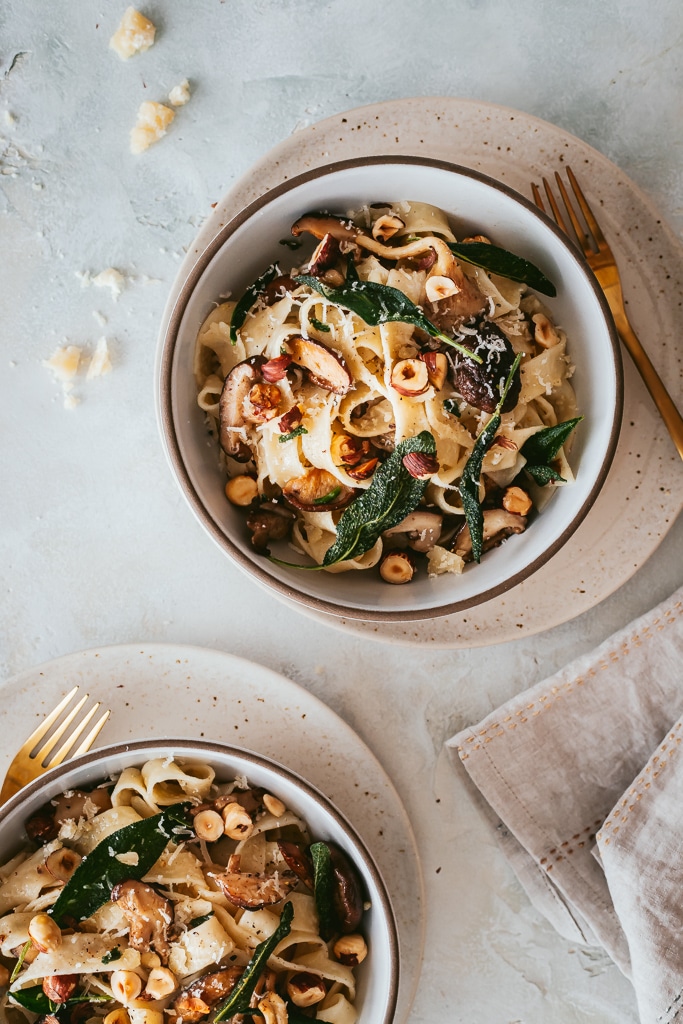 Sake-Infused Tagliatelle with Brown Butter and Sage