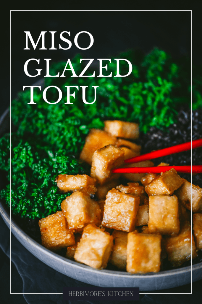 Japanese Miso-Glazed Tofu Salad with Mexican Corn and Mediterranean Olives