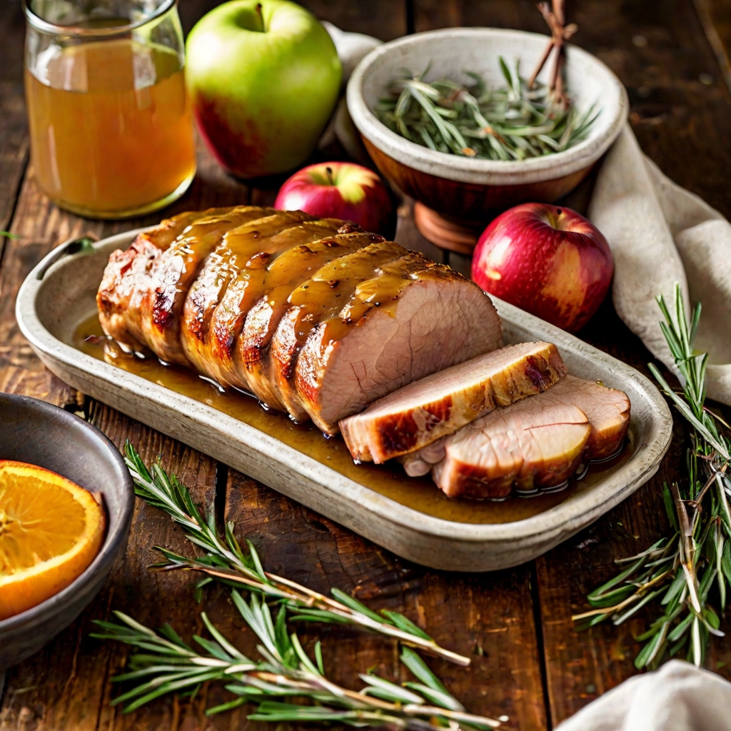 Best-Simmered Pork Tenderloin with Apple