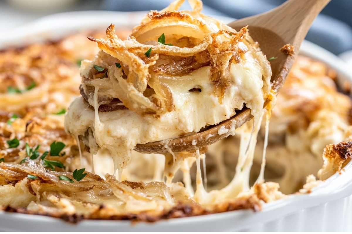 Caramelized Onion & Gruyère Chicken Casserole