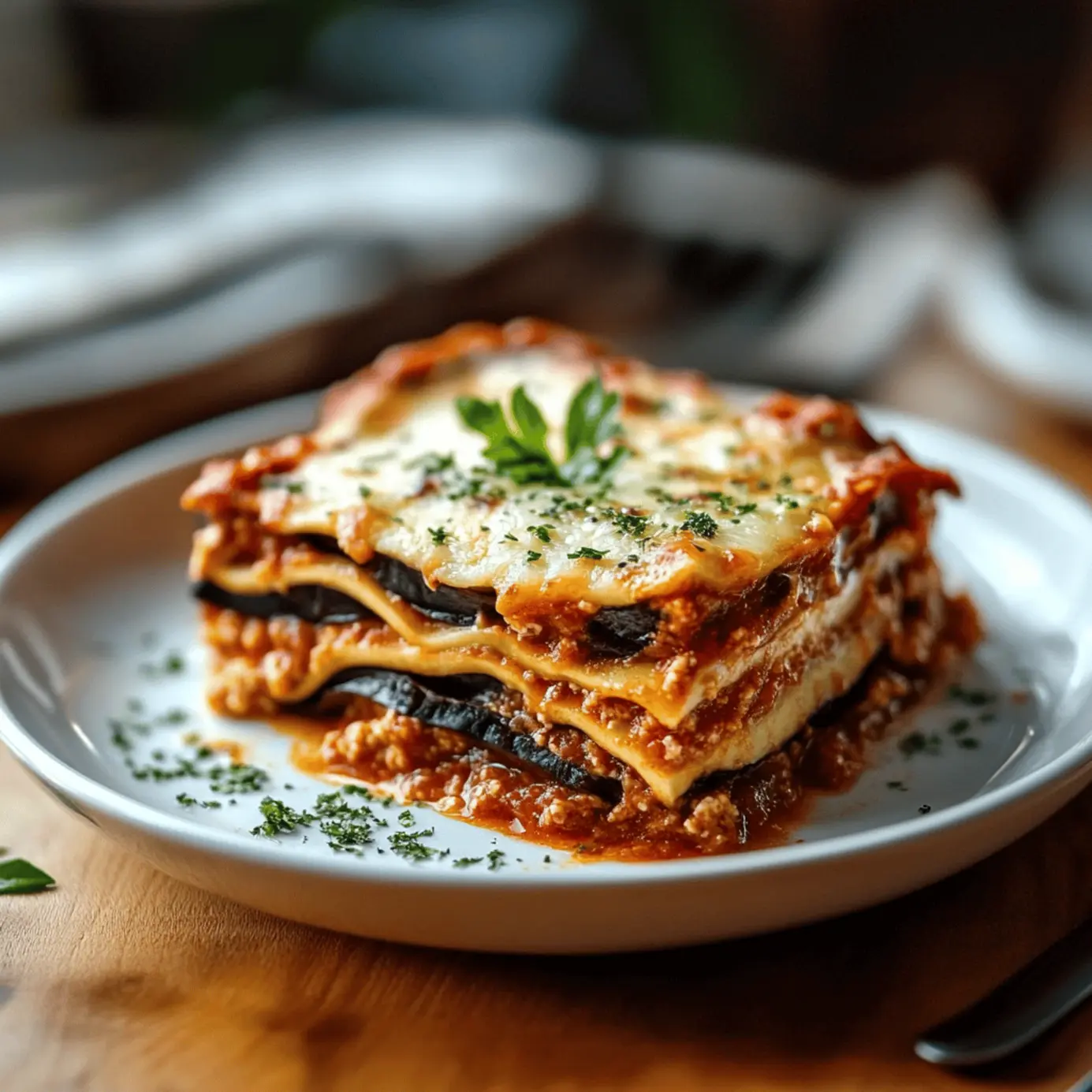 Greek-Style Moussaka with Eggplant Layers