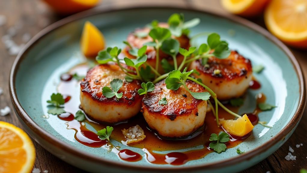 Aperol-Infused Seared Scallop Appetizer