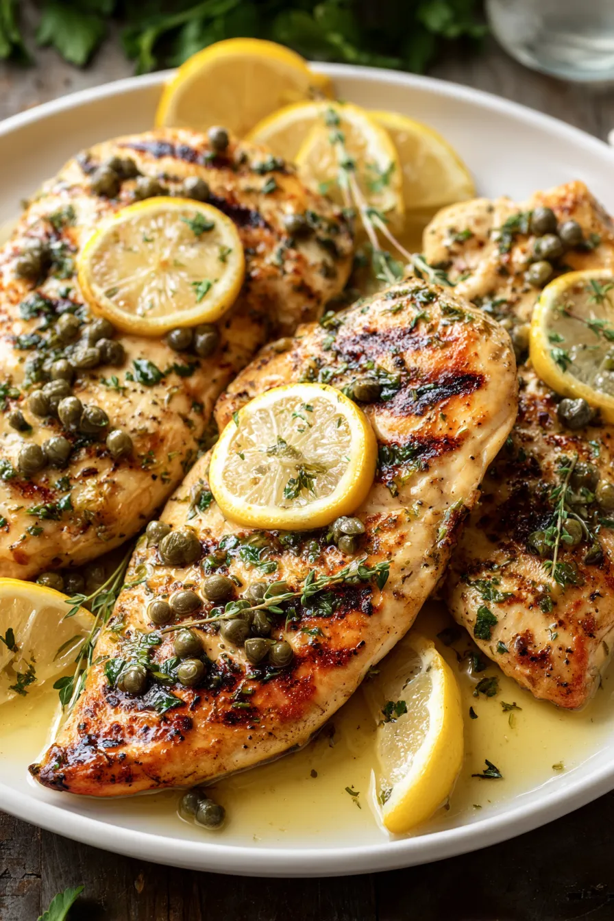 Aperol Chicken Piccata with Lemon-Herb Butter
