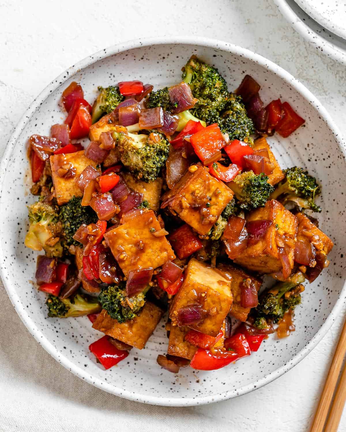 Teriyaki Tofu Stir-Fry with Rice Noodles