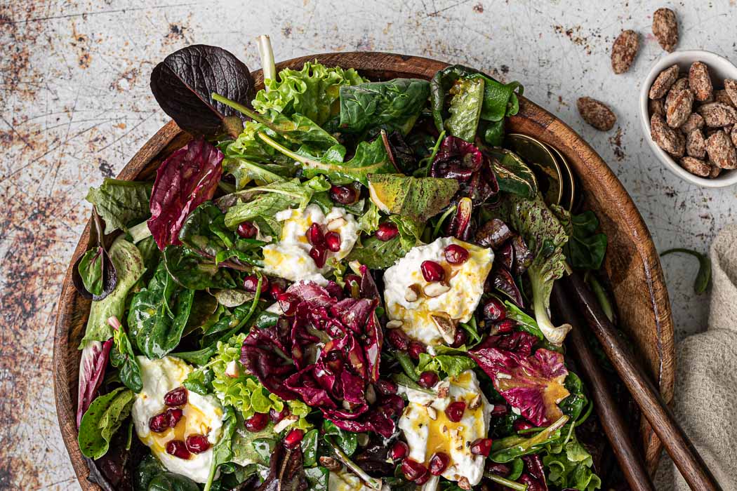 Bitter Greens & Honey-Dijon Salad