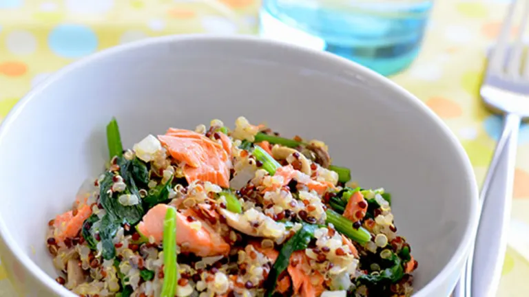 Spiced Honey-Glazed Salmon with Quinoa Pilaf