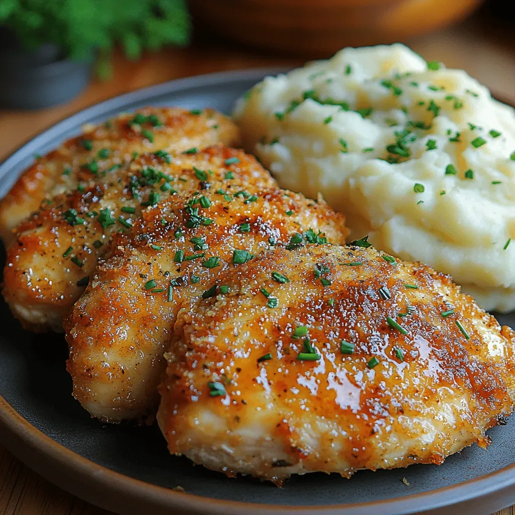 Lemon-Herb Crusted Chicken with Garlic Mashed Potatoes