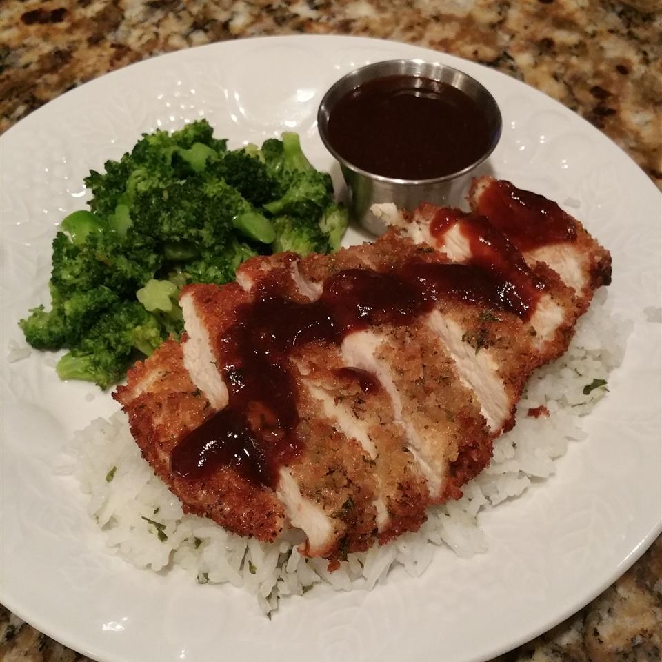 Sake-Marinated Chicken Katsu with Mirin Glaze