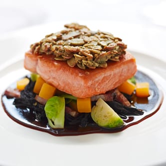 Pumpkin Seed Crusted Salmon