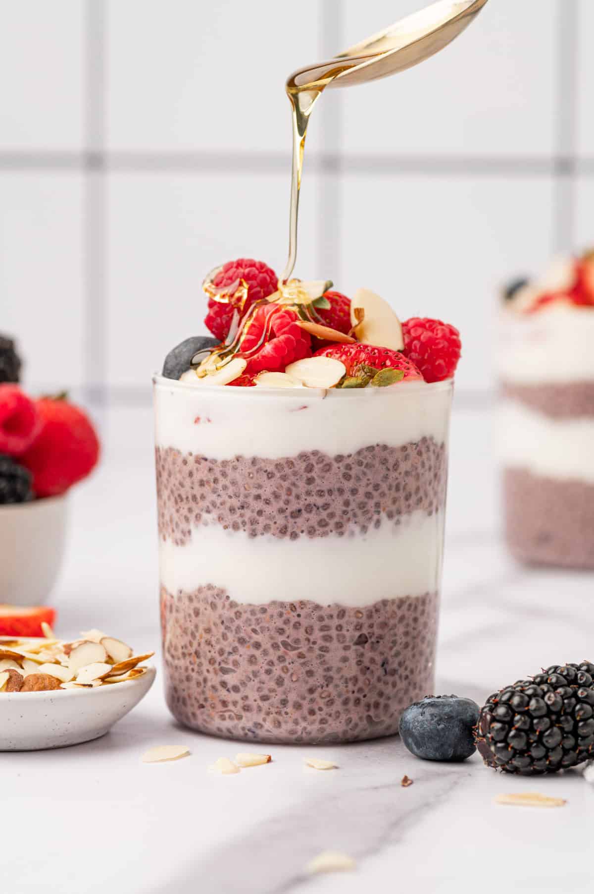 Chia Seed Pudding with Berry Compote