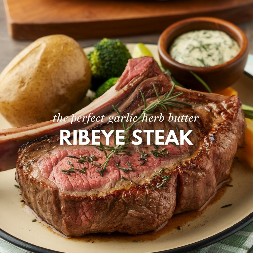 Best-Sear Ribeye Steak with Garlic-Herb Butter