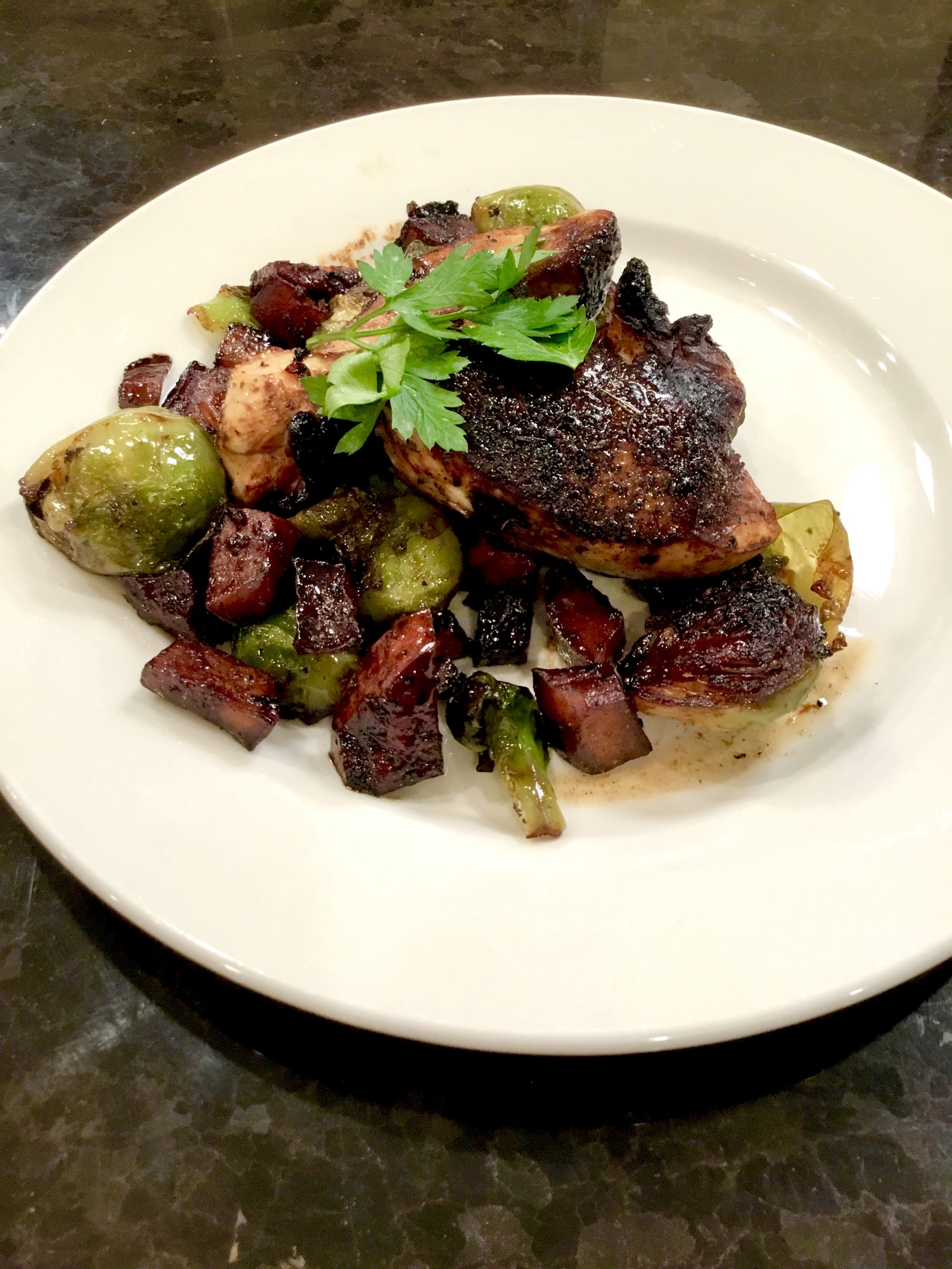 Honey-Glazed Chicken & Sweet Potato Roast