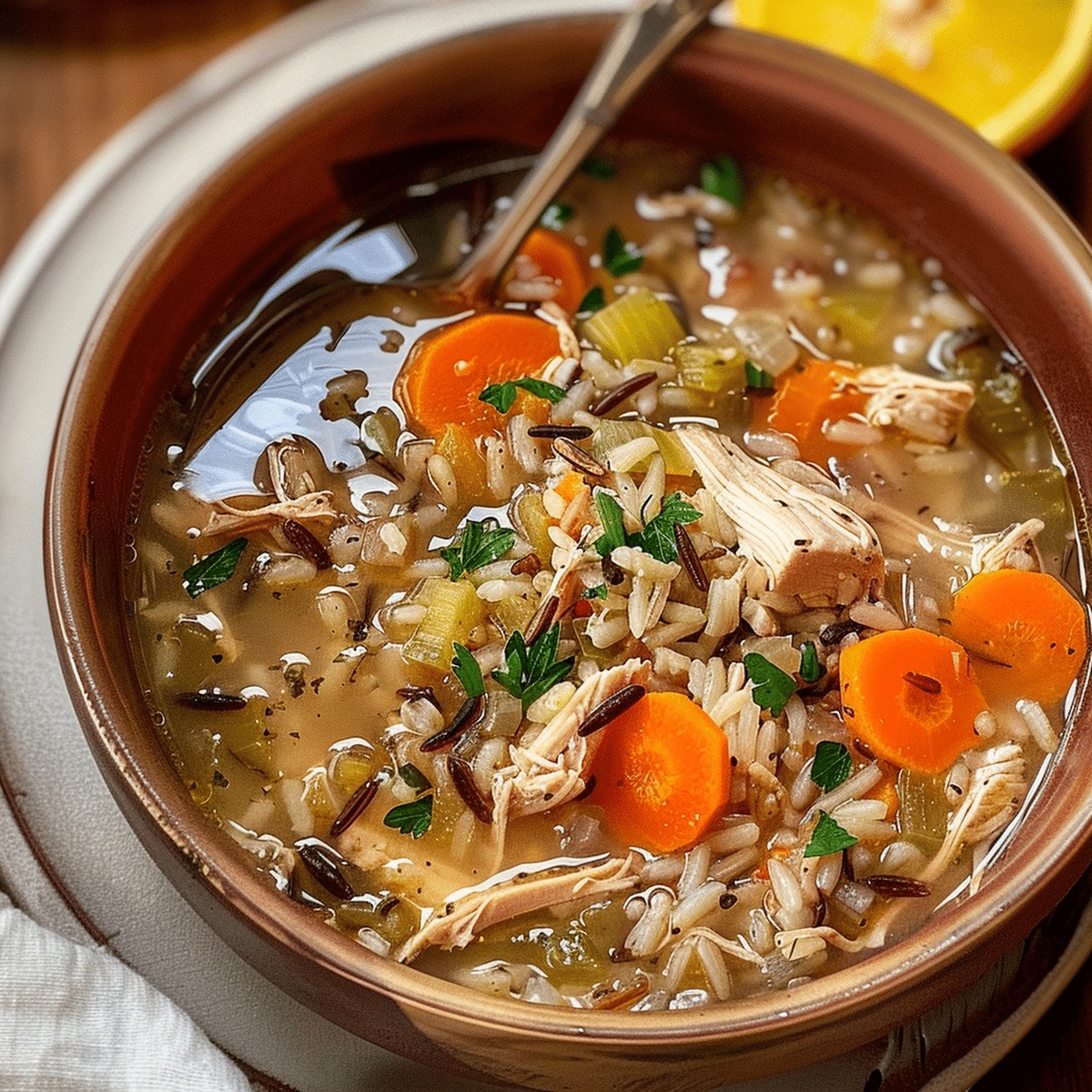 Comforting Chicken & Wild Rice Soup