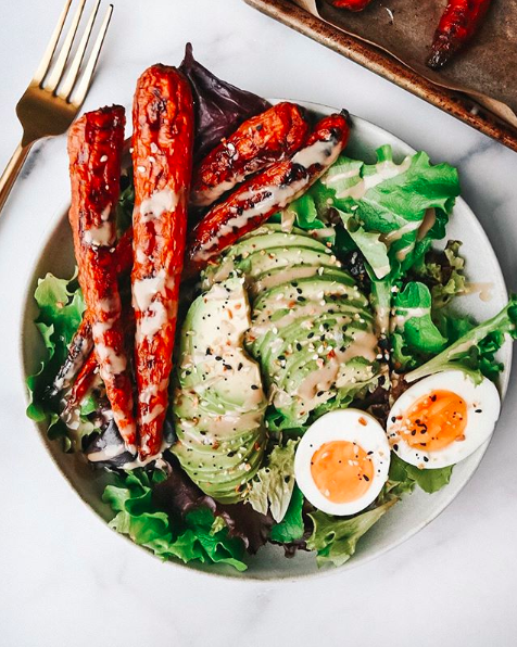 Golden Roasted Carrot & Herb Egg Salad